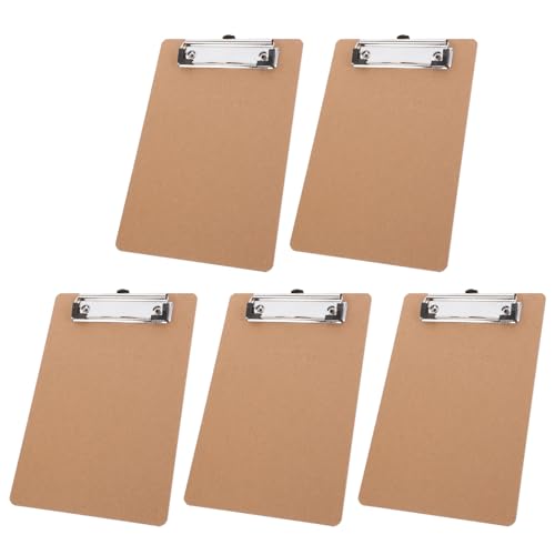 Planchettes à pince support d'écriture flexible en bois et fer pour documents de bureau