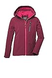 killtec girls' functional jacket with hood/winter jacket is waterproof KOW 169 GRLS JCKT, dark raspberry, 152, 40926-000