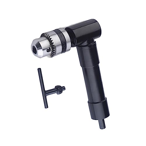 jojofuny Adaptador De Accesorio De Taladro Eléctrico Angular De 90 Grados Con Mandril De Hierro y Cuerpo De Aluminio, Compatible Con Taladro Inalámbrico, Adecuado Para Espacios Estrechos, 1 Unidad
