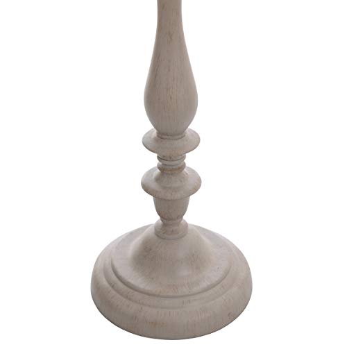 Collective Design L71520BDSAM Charlton, Distressed Gray Finish, Taupe Hardback Silk Shade Floor Lamp thumb #3