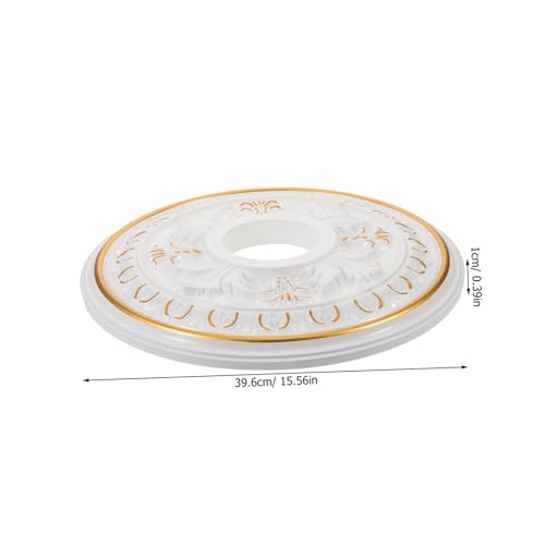 Medallón de techo de yeso de 11 cm para lámparas y ventiladores de comedor 3