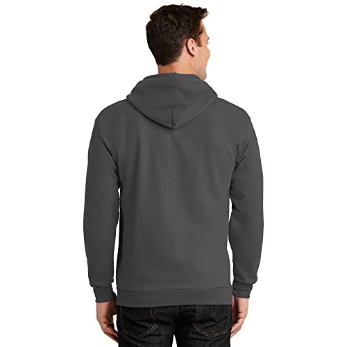 Port & Company - Essential Fleece Full-Zip Hooded Sweatshirt 2XL Charcoal2