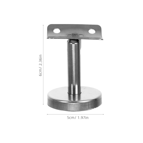 Supports main courante rond argenté x2 pour escalier