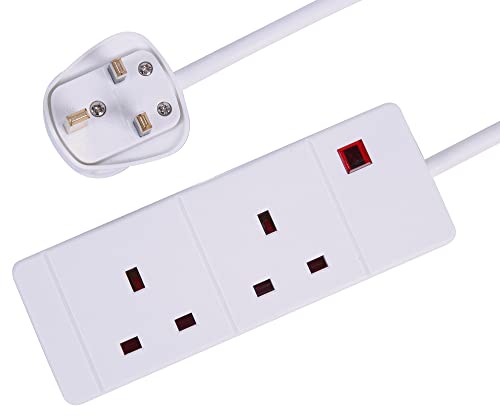 PRO ELEC PELB1900 2 Gang Extension Lead 3m White