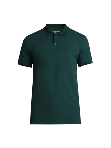 Image of JACK & JONES Men's Cotton Solid Slim Fit Polo T-Shirt