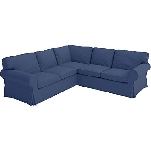 The Thick Cotton IKEA Ektorp 2 2 Sofa Cover Replacement is Custom Made for IKEA Ektorp Corner Or Sectional Sofa Slipcover (Dark Blue) Cover