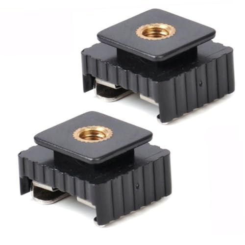 KONTONTY 4pcs Camera Hot Shoe Adapter Flash Light Holder Universal Holder Flash Light Hot Shoe Socket Flash Light Clamp Black