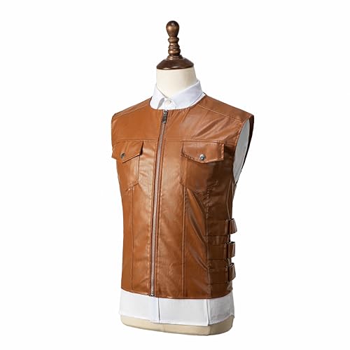 Men's Classic Leather Waistcoat Club Style Motorcycle Bikers Premium Leather Vest3