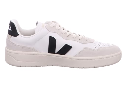 VEJA Men's V-90 Sneaker, White/Black, 94