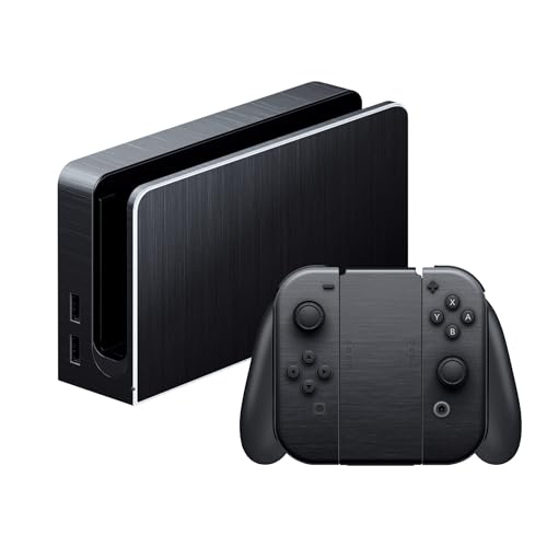 Image of Razer Console Skin: Switch - Full Wrap - Premium 3M Cast Vinyl - Scratch Protection - Unique Designs & Finishes - Easy Application - Black Metal