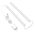 JUSJUBR Plug-in Under Cabinet Lighting, 2pcs 12 Inch Dimmable Closet Light, Cold White 6000K Linkable USB LED Light Bar, Memory Function, Under Counter Lights for Kitchen, Desk, Workspace