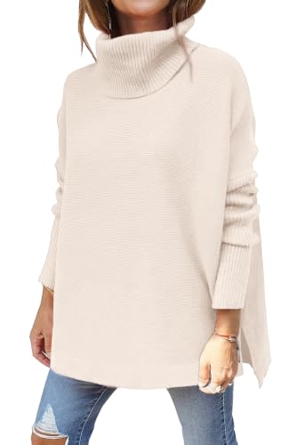 Image of LILLUSORY Womens Turtleneck Oversized Sweaters 2026 Fall Fashion Outfits