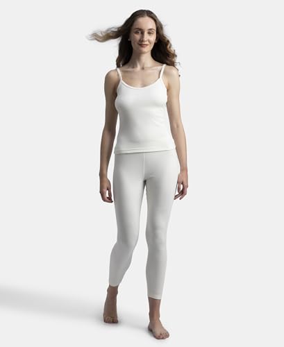 Image of Jockey 2548 Women's Super Combed Cotton Rich Brushed Thermal Camisole with StayWarm Technology Off White M