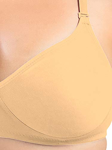 Image of SONARI Women's Non-Padded T-Shirt Bra | Wire-Free, Medium Coverage, Comfortable Polyester-Cotton Blend Fabric | Adjustable Straps, Ideal for Sports Catwalk