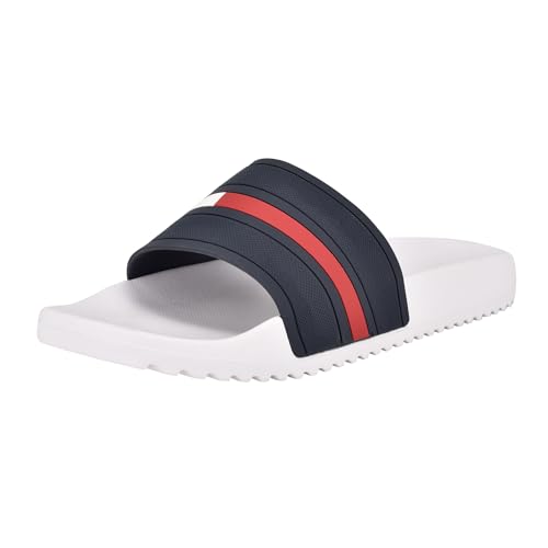 Tommy Hilfiger Men's Redder Slide, White Sole/Navy Upper 185, 10 by Tommy Hilfiger - Used condition - CA$24.16