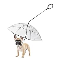 Namsan Clear Dog Umbrella for Small Dogs, Dog Umbrella Leash Keeps Dogs Dry in Rain Walking, Small Dog Rain Umbrella with Adjustable Leash, Self-Assembly
