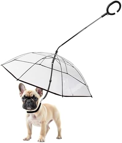 Namsan Pet Umbrella for Small Dogs, Clear Doggie Umbrella Leash K...