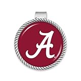 From the Heart Alabama Crimson Tide Circle Visor Clip Licensed Car Truck Vehicle Accessory UA, Silver