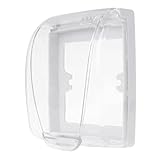 Caja transparente impermeable para cubierta de interruptor, Panel de luz pared y protector enchufe con tapa abatible para...