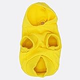 LOPHIPETS Hunde Baumwolle Hoodies Sweatshirts für kleine Hunde Chihuahua Welpen Kleidung Kaltes Wetter Mantel Gelb/XXS