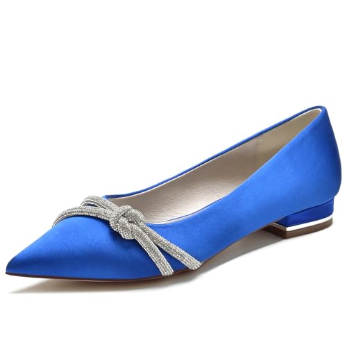 Ballerines de mariée scintillantes à petit talon pour cérémonie