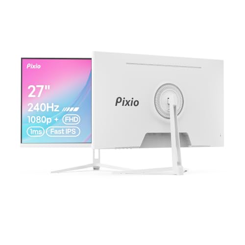 Image of Pixio PX279 Wave White 27 inch 240Hz Refresh Rate FHD 1080p Resolution Fast IPS Panel 1ms GTG Response Time Gaming Monitor with Adaptive Sync