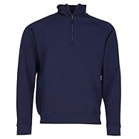 Classic zip neck sweat 62-114-0 Collar with single jersey neckband Concealed metal zip for better printability Cotton/Lycra ribbed cuffs White and mottled grey - 260 g/m² coloured - 280 g/m²