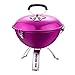 FEANG Grill BBQ Grill 14 Zoll Indoor Barbecue Herd für Home Outdoor Camping Reise Tragbare Holzkohle Grill mit Entlüftungsgrill Grill BBQ Werkzeuge Grillwerkzeug (Color : Pink)