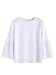 Verdusa Women's Round Neck 3/4 Bell Sleeve Solid Blouse Top T-shirt - White Medium