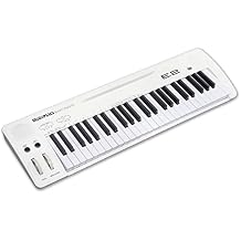 MIDIPLUS EasyPiano E2 MIDI Keyboard Controller, Electronic Keyboard, 49 key, white