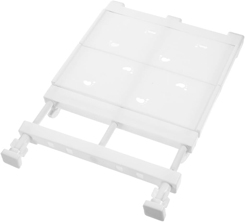 Expandable Closet Tension Shelf with Divider, 39-60cm White