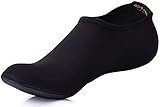  JACKSHIBO Schwimmschuhe Damen Barfussschuhe Barfußschuhe Herren Badeschuhe Wasserschuhe Kinder Strandschuhe Jungen Mädchen Surfschuhe Aquaschuhe. Schwarz 41/42 EU