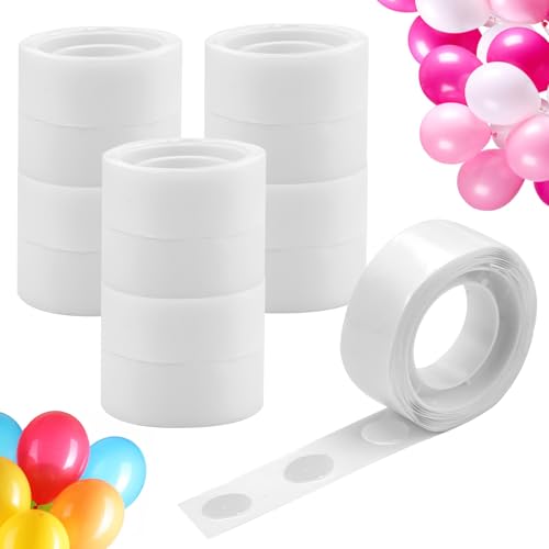 1500 peças cola de balão, 15 rolos de pontos adesivos de dupla face, 13 mm pontos de cola pontos adesivos de balões duplos, para casamentos, aniversários, festas, artesanato