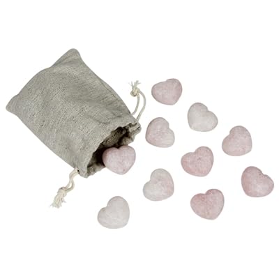 HomArt Rose Quartz Heart, Hand Carved and Unpolished