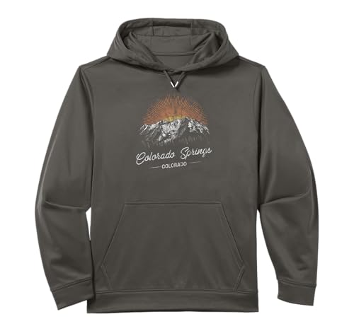 Colorado Springs Mountains Colorado Hiking Outdoors Vintage Performance Hoodie