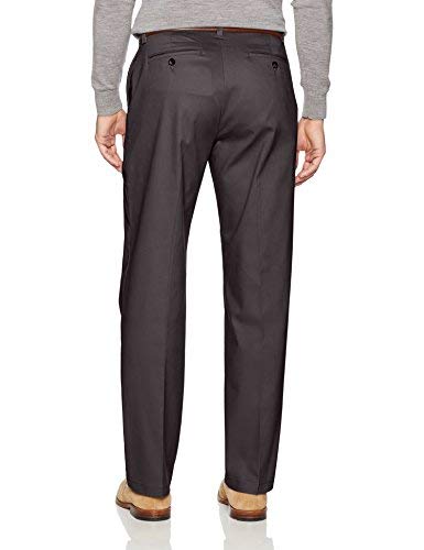Lee Mens Total Freedom Stretch Relaxed Fit Flat Front Casual Pants, Charcoal, 36W X 32L Us #TOP1