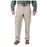 5.11 Tactical Men's Cargo Work Pants, Regular Fit, Cotton Canvas 7 Pockets Pant, Khaki, 40W x 30L...