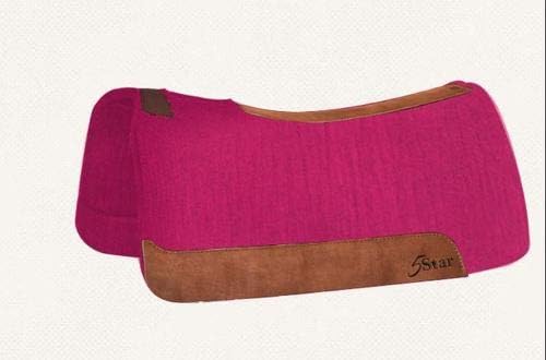 5 Star Equine "The All Around Full Skirt Western Saddle Pad Size 30x30 and 3/4" Thickness Pink Color