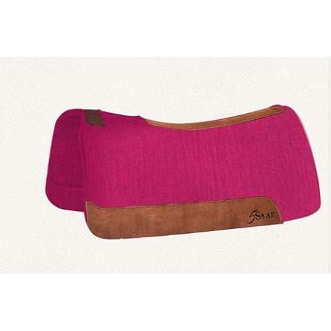 5 Star Equine "The All Around Full Skirt Western Saddle Pad Size 30x30 and 3/4" Thickness Pink Color Cover