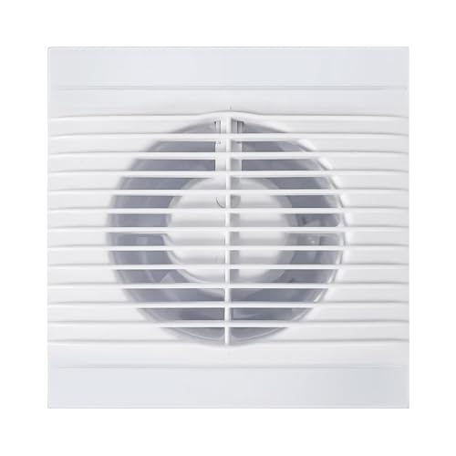 LAZY SPORTS Extractor de Baño 100mm 15W, Extractor de Aire para Baños Pequeños sin Ventana, Ventilador Baño para Eliminar Vapor y Malos Olores en Baños Interiores