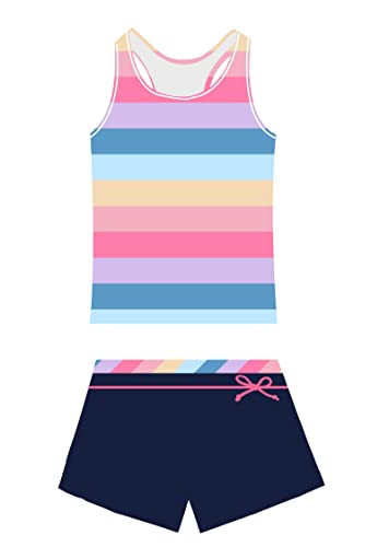 Image of Little Girls' Summer Swimwear Two Piece Boyshort Tankini Kids Swimsuit