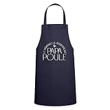 Spreadshirt® Papa Poule Humour Cadeau Fête Des Pères Tablier, marine