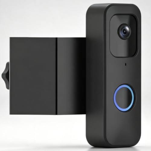 Image of Anti-theft Video Doorbell Mount | Full Protective Shell Door Mount Holder, No Damage Door, Easy Installation Doorbell Cover Mount for Apartment Rental | Full Protective Shell Door Mount Holder, No Damage Door, Easy Installation Doorbell Cover Mount for Apartment Rental