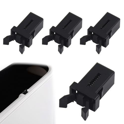 CORTHULin 4 PCS Bin Lid Clasps Durable Touch Bin Lid Catch Latches Lock Flexible Bins Touch Lids Clips Plastic Spare Catch Clip Replacement Compatible with 3 to 50 Litre Bins