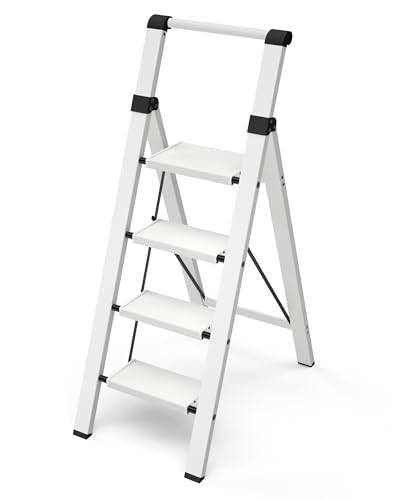 Taranta 4 Step Lightweight Aluminum Folding Ladder