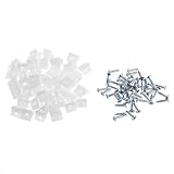 BLUECELL 50pcs White Color Plastic Furniture Chest Drawer Bottom Repair Fixing Mend Mending Wedges with Screws