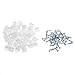 BLUECELL 50pcs White Color Plastic Furniture Chest Drawer Bottom Repair Fixing Mend Mending Wedges with Screws