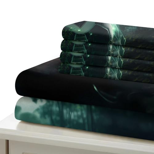 Housse couette loup hypoallergique en microfibre douce anti-acarien
