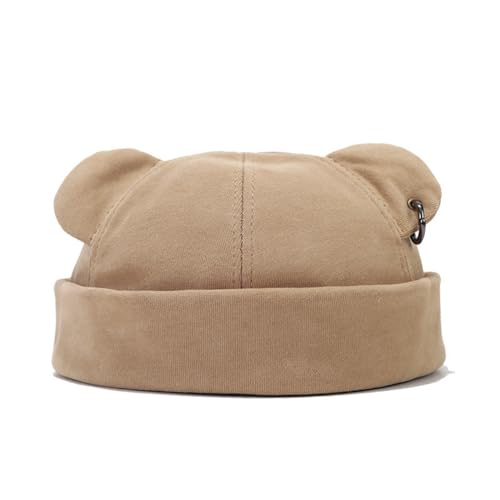 Image of Winter Beanie Hats For Women Men Warm Thickened Cap Unisex Street Fashion Bear Ear Hip Hop Street Fashion
