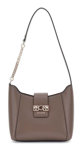 Sac à épaule GUESS Jane aux finitions haut de gamme et design Hobo Bag Dark Taupe exclusif